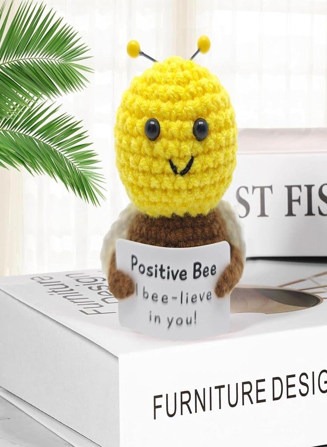 Aeenioy Crochet Toys, Handmade Crochet Bee Plush Decor, for Women Men, Aesthetic Home Decor, Office Desk Decors, Table Decoration Items - Image 4